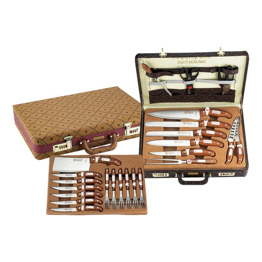 25 pcs, knives set, cutlery set, luxurious suitcase, Royalty Line