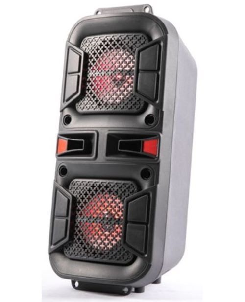 2x 4" 20W, loudspeaker, battery-electric, LED effects, bluetooth-SD-USB-FM radio, LIGE-A48