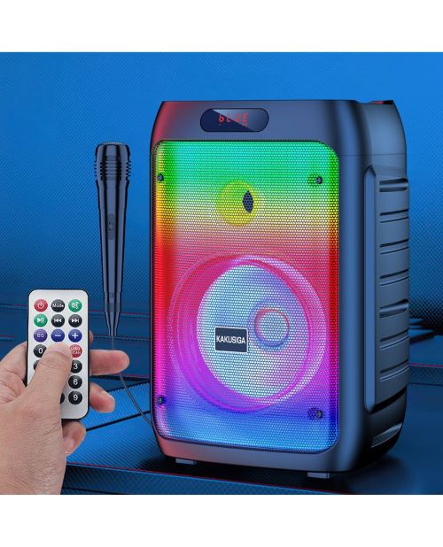 Rechargeable portable speaker 8" 20W Bluetooth/USB LED light KSC-829