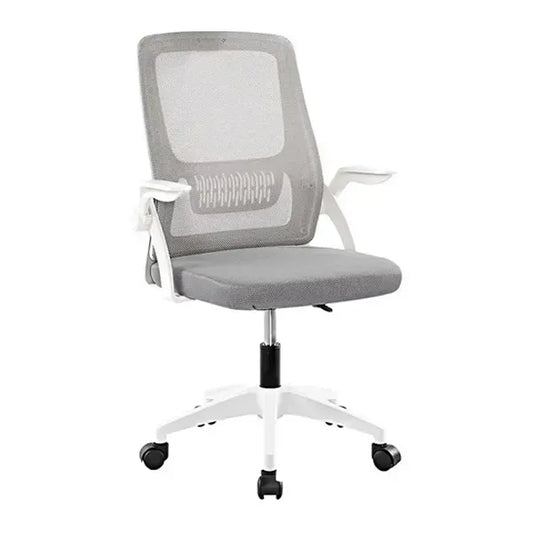 Fabric Office Chair, Up to 100kg, Lumbar support, Mid-Back, Meshed back, Grey/White