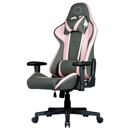 COOLERMASTER Gaming Chair, PU Leather, Up to 150kg, Grey/Pink