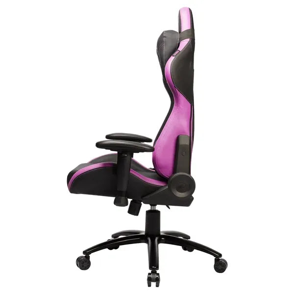 COOLERMASTER Gaming Chair, PU Leather, Up to 150kg, Black/Purple