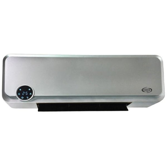 2000W, wall heater, fan, ceramic elements, remote control, weekly-timer, silver, Argoclima