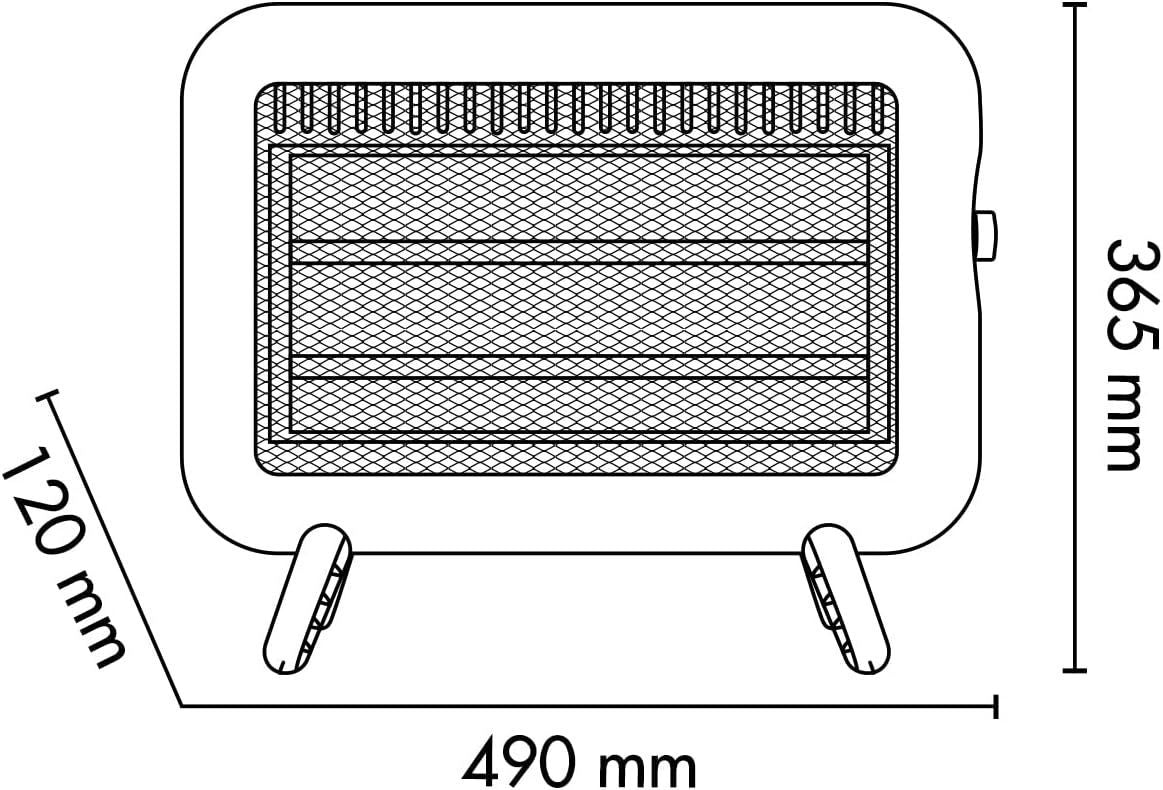 500-1000W, heater, quartz elements, auto shut-off, Argo Seventy ice