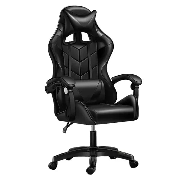 Black Gaming Chair, PU Leather, Up to 100kg