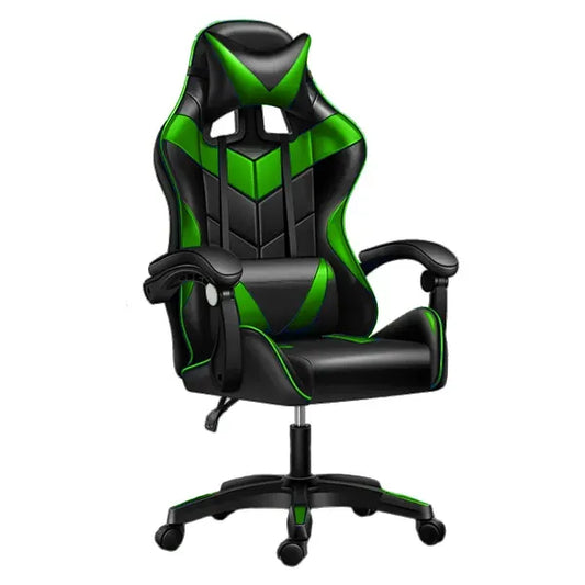 Black/Green Gaming Chair, PU Leather, Up to 100kg