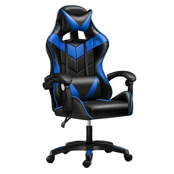 Black/Blue Gaming Chair, PU Leather, Up to 100kg