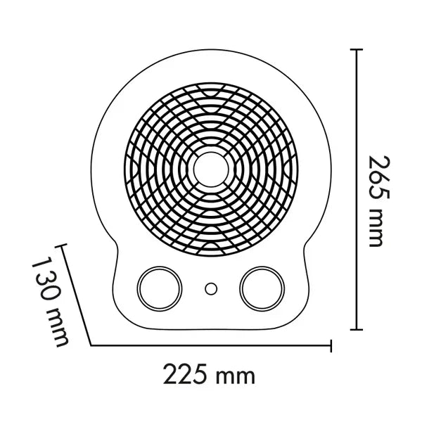 1000/2000W Fan Heater, Free-Standing, 2 Heating Levels Eco/Comfort, Argo DORI NIGHT