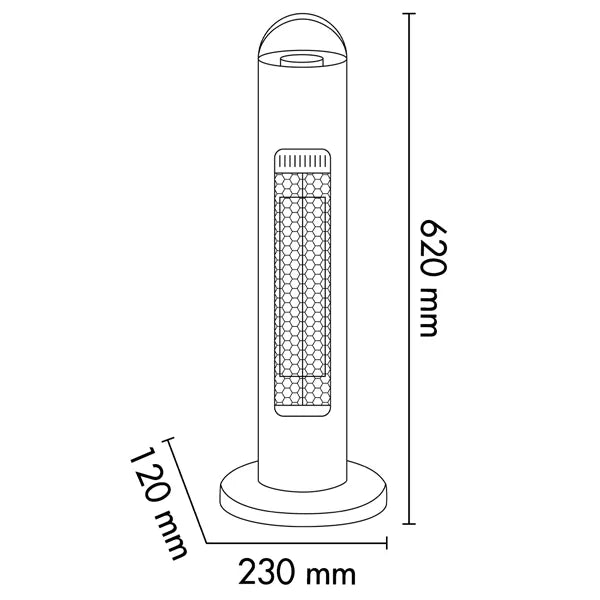 300/600W tower heater, free-standing, Eco/Comfort modes, Argo