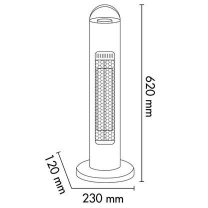 300/600W tower heater, free-standing, Eco/Comfort modes, Argo