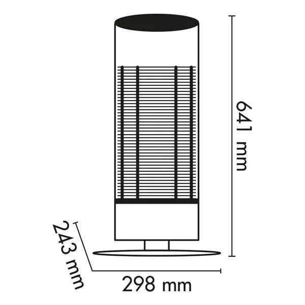 800W, tower heater, carbon fibre element, electric stove, Argo Loxo